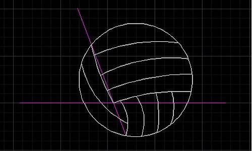 cad画排球教程_用cad画排球